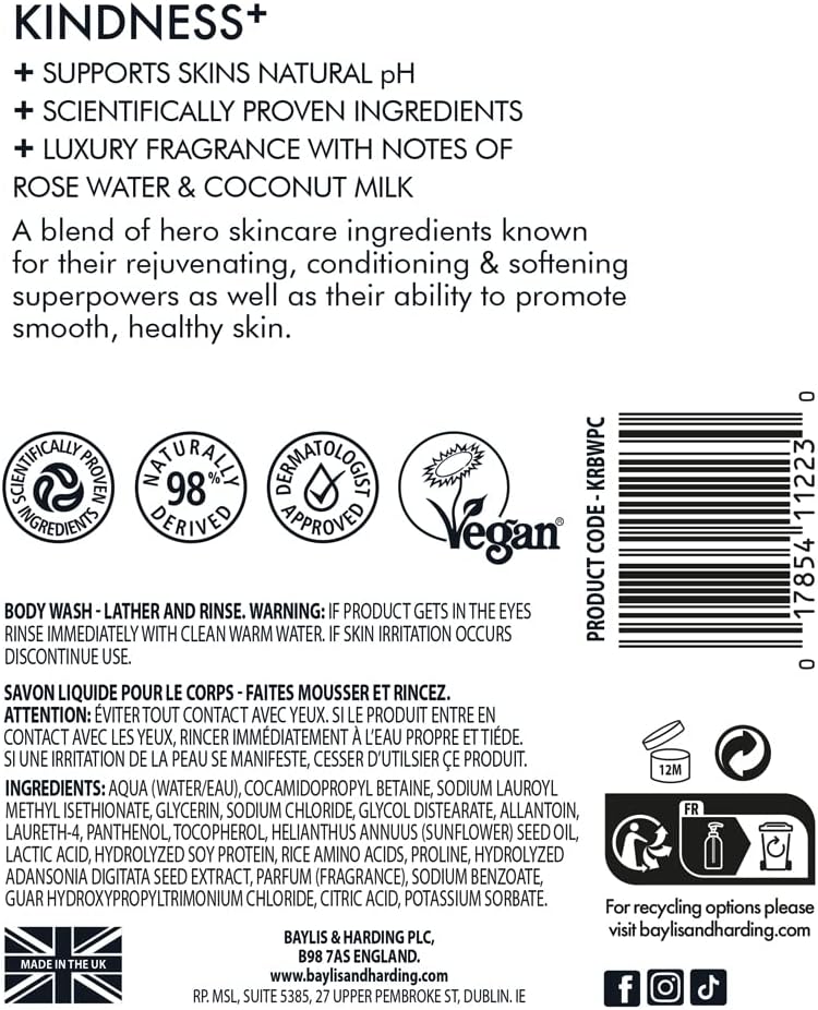 Baylis And Harding Kindness Plant Collagen Body Wash 500ml