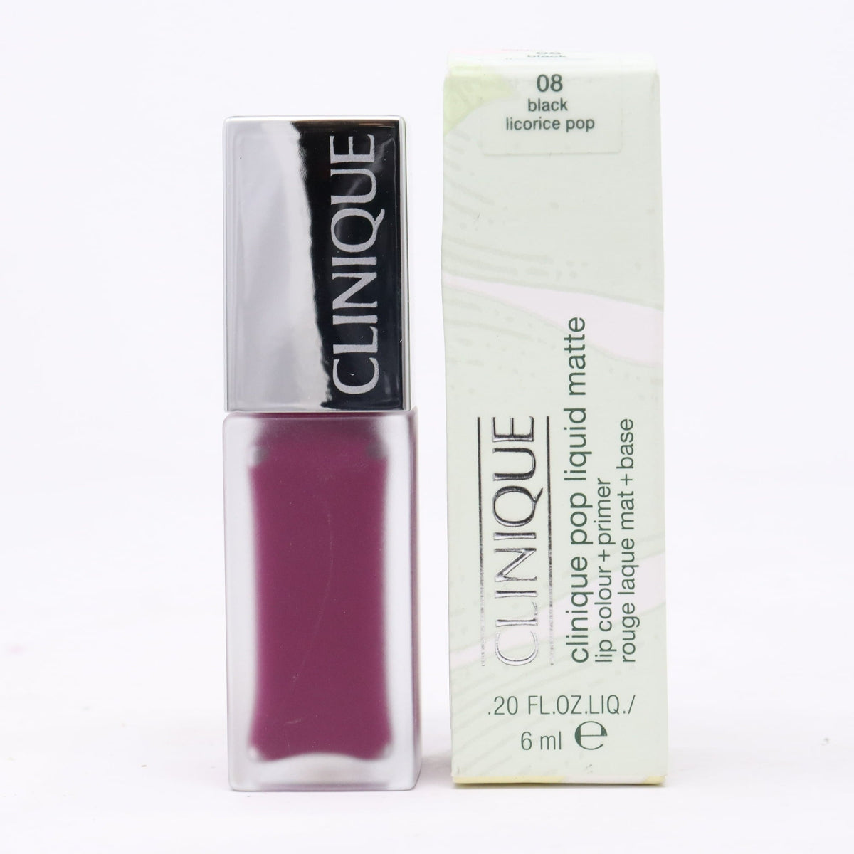 Clinique Pop Liquid Matte Lip Colour And Primer 08 Black Licorice Pop 6ml